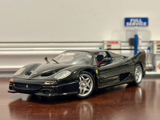 Hot Wheels Ferrari F50 Hard-Top Black 1/18 Scale Diecast Model Car - Product Image