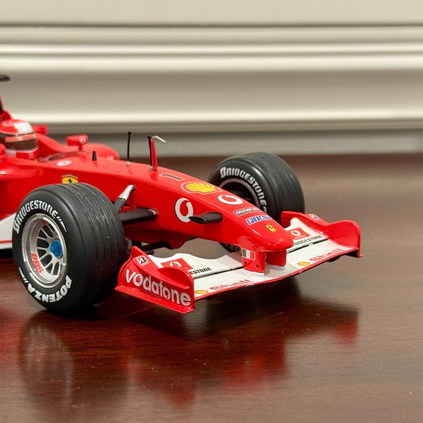 Hot Wheels Ferrari Formula One 'F2002 Michael Schumacher French GP' 1/18 Scale Diecast Model F1 Car - Product Image