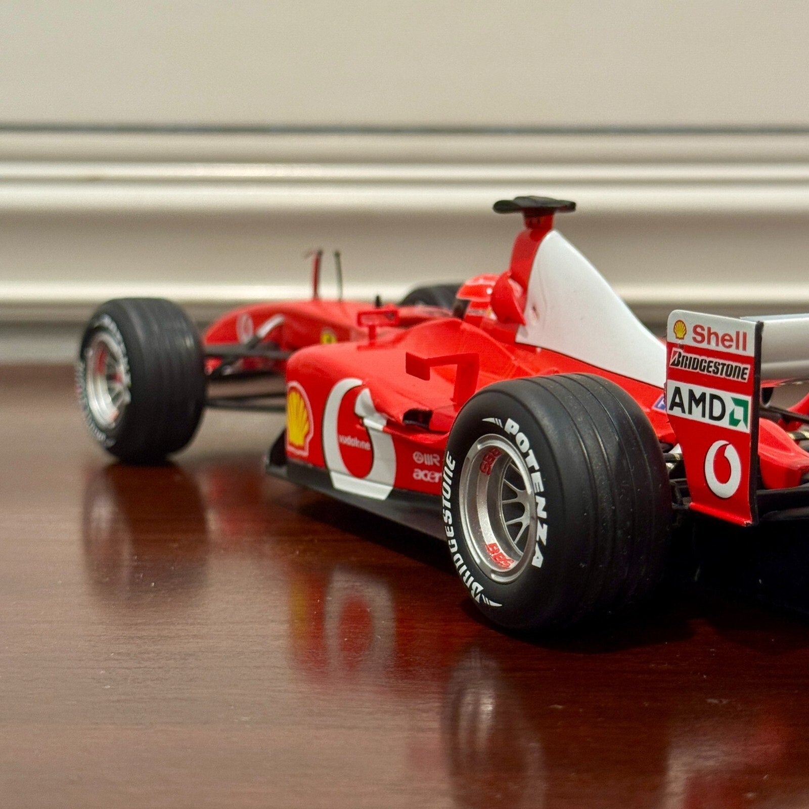 Hot Wheels Ferrari Formula One 'F2002 Michael Schumacher French GP' 1/18 Scale Diecast Model F1 Car - Product Image
