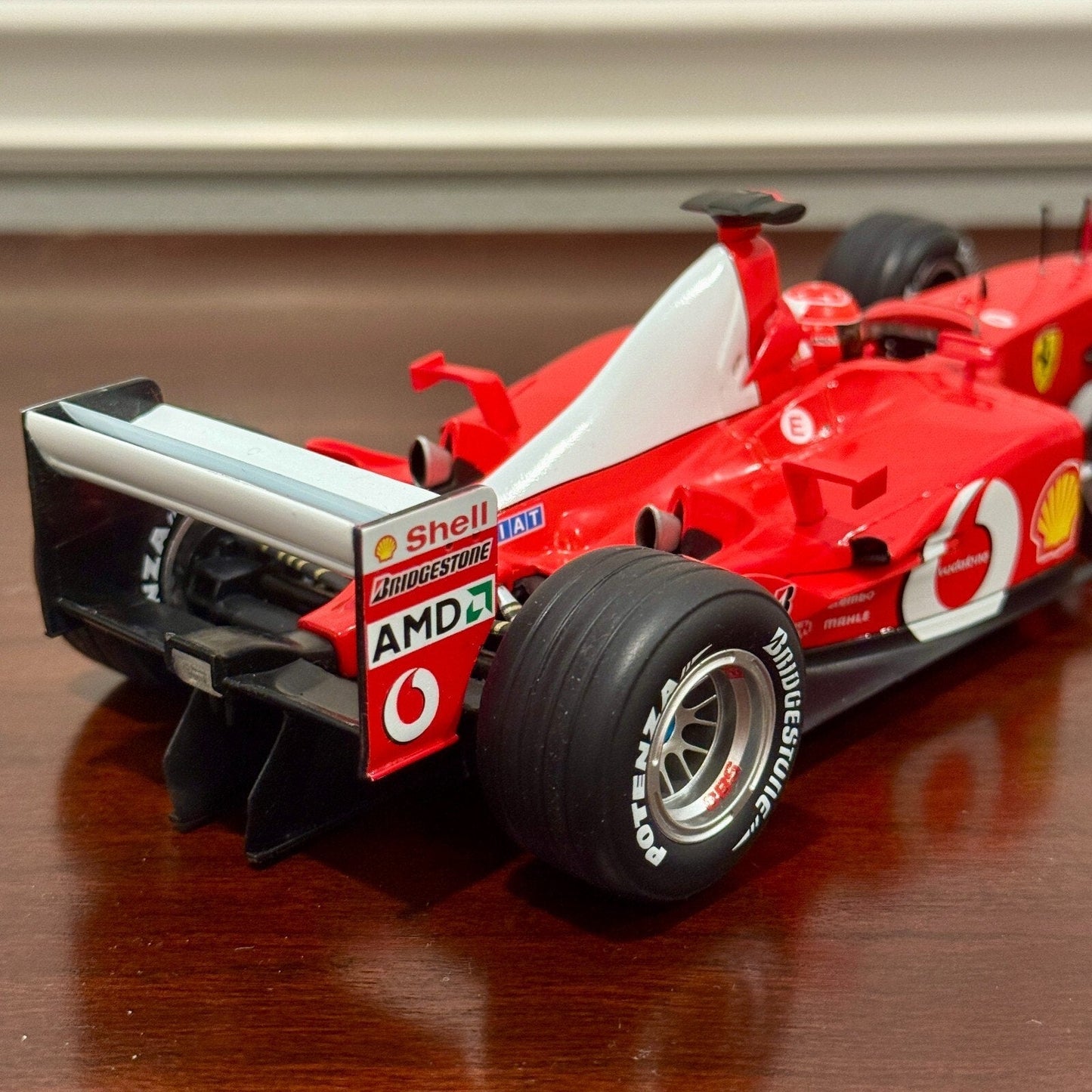 Hot Wheels Ferrari Formula One 'F2002 Michael Schumacher French GP' 1/18 Scale Diecast Model F1 Car - Product Image