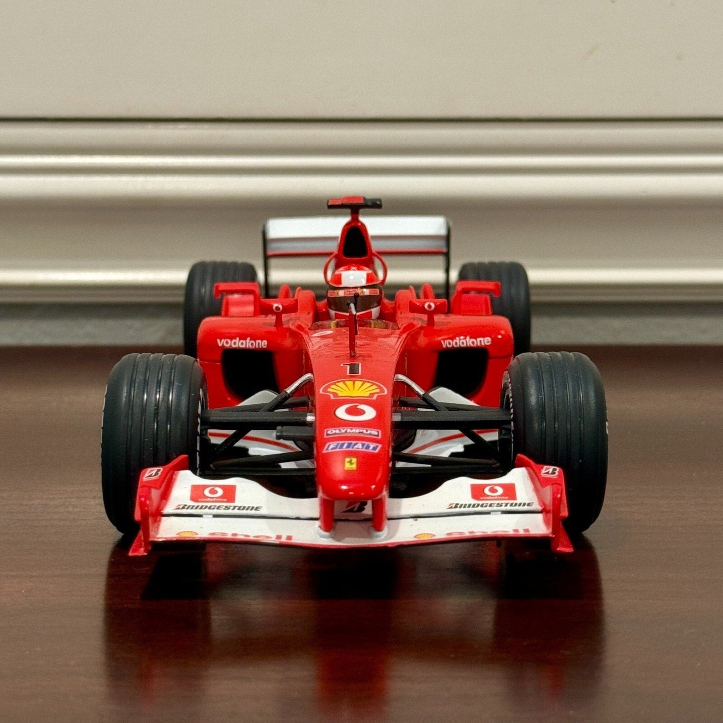 Hot Wheels Ferrari Formula One 'F2002 Michael Schumacher French GP' 1/18 Scale Diecast Model F1 Car - Product Image