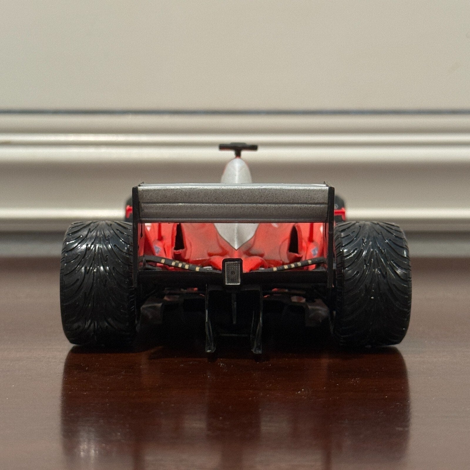 Hot Wheels Ferrari Formula One 'F2003-GA After Race Wet Wheels Michael Schumacher' 1/18 Scale Diecast Model F1 Car - Product Image