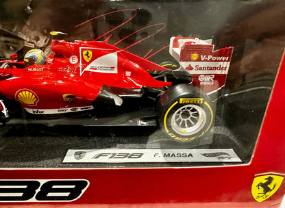 Hot Wheels Ferrari Formula One 'Felipe Massa F138' 1/18 Scale Diecast Model F1 Car - Product Image