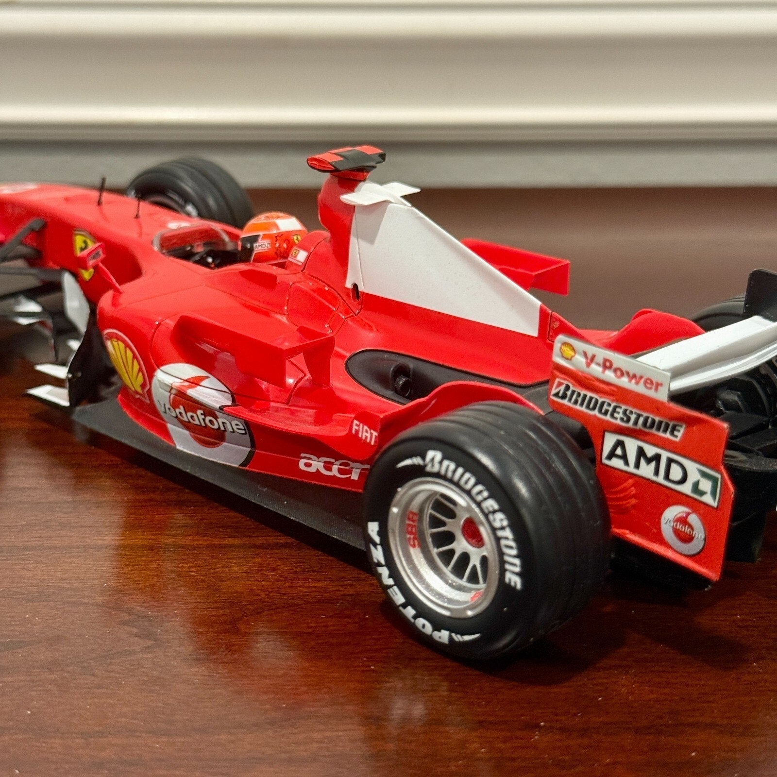 Hot Wheels Ferrari Formula One 'Michael Schumacher F248F1 World Champion' 1/18 Scale Diecast Model F1 Car - Product Image