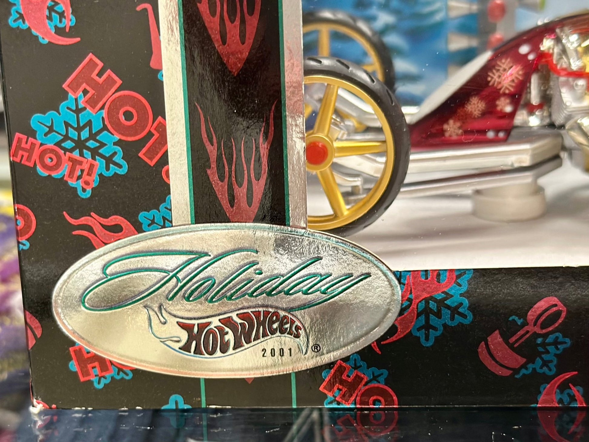 Hot Wheels Holiday Christmas Santa Claus Slightly Modified Dragster 1/18 Scale Diecast Model Car | New - Product Image
