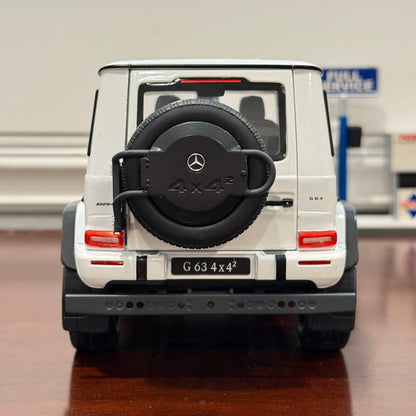 iScale Mercedes Benz G-Class G63 4X4² White 1/18 Scale Diecast Model Car | New - Product Image