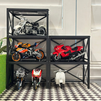 Japanese Garage Motorcycle Bike Diorama Prop Stackable Set | 1/18 Diorama | NEW - Product Image