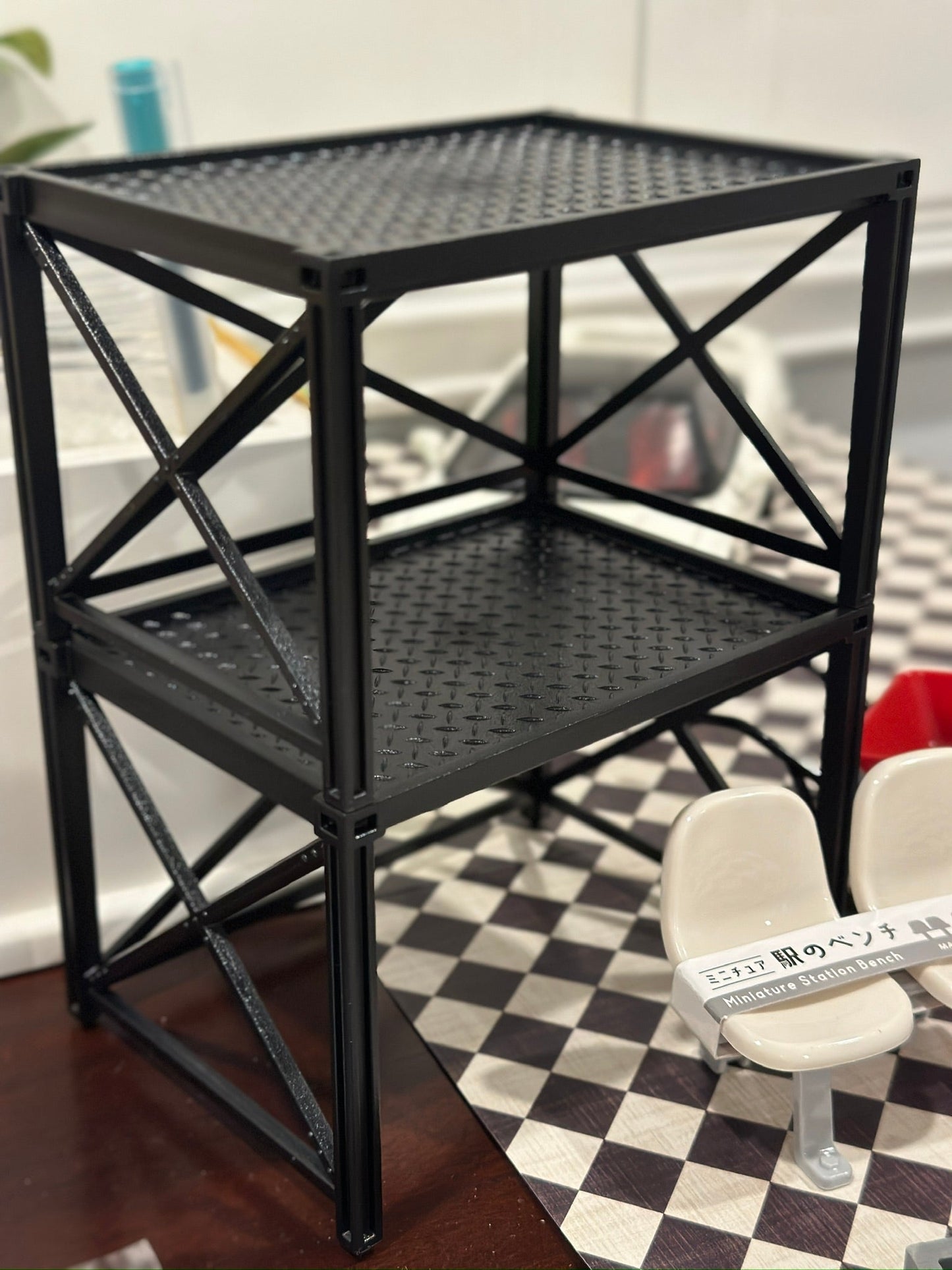 Japanese Garage Motorcycle Bike Diorama Prop Stackable Set | 1/18 Diorama | NEW - Product Image