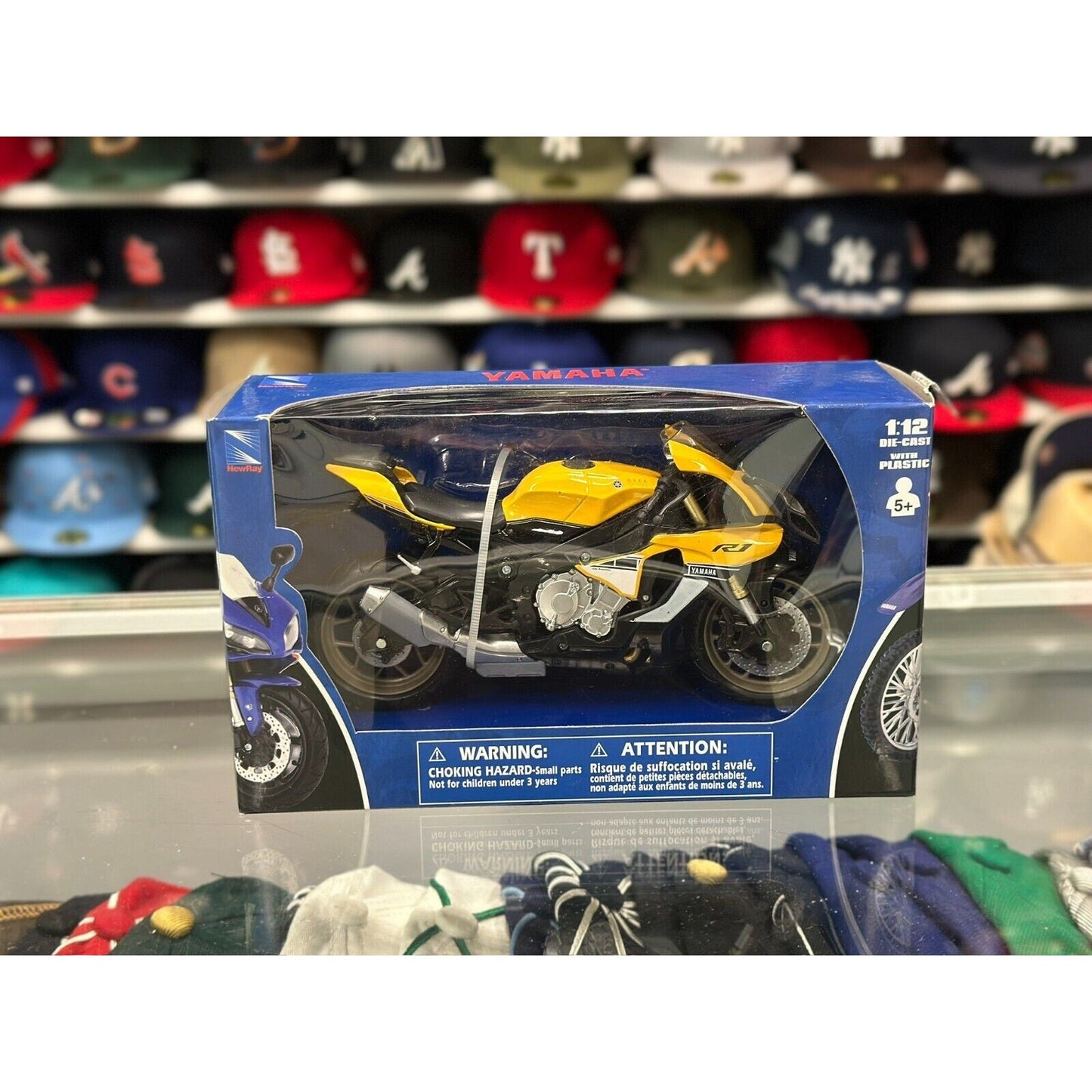 Kawasaki ZX-14 & Yamaha YZE-R1 Motorcycle Bike 1/12 Scale Diecast Model Bike | Bundle - Product Image