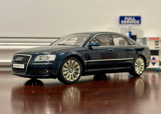 Kyosho Audi A8L Mythos Black 1/18 Scale Diecast Model Car - Product Image