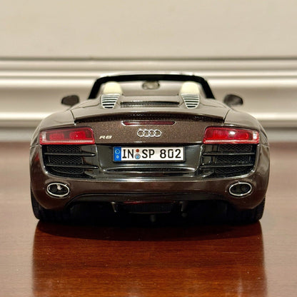 Kyosho Audi R8 V10 Spyder Teak Brown 1/18 Scale Diecast Model Car - Product Image