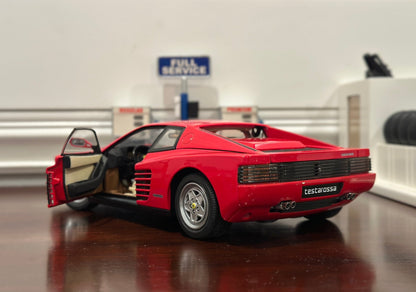 Kyosho Ferrari Testarossa Red 1/18 Scale Diecast Model Car | Opening Headlights - Product Image