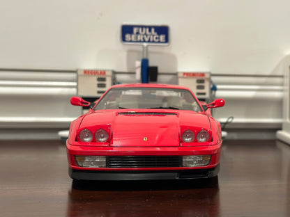 Kyosho Ferrari Testarossa Red 1/18 Scale Diecast Model Car | Opening Headlights - Product Image