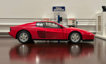 Kyosho Ferrari Testarossa Red 1/18 Scale Diecast Model Car | Opening Headlights - Product Image