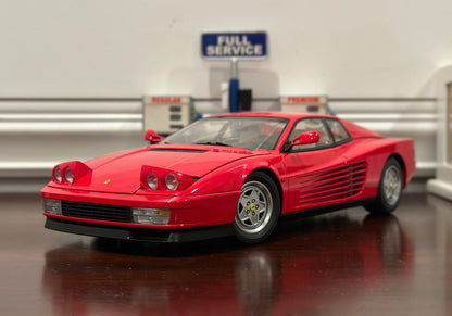 Kyosho Ferrari Testarossa Red 1/18 Scale Diecast Model Car | Opening Headlights - Product Image