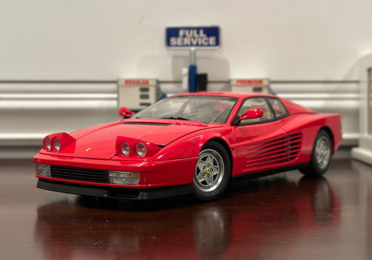 Kyosho Ferrari Testarossa Red 1/18 Scale Diecast Model Car | Opening Headlights - Product Image