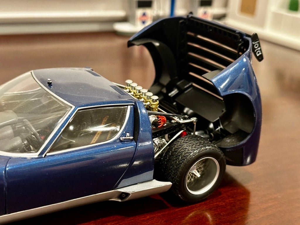 Kyosho Lamborghini Miura SVR-Jota Blue 1/18 Scale Diecast Model Car | New - Product Image