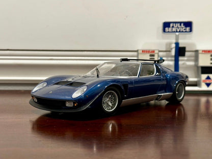 Kyosho Lamborghini Miura SVR-Jota Blue 1/18 Scale Diecast Model Car | New - Product Image