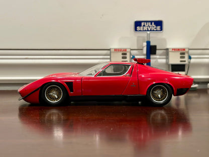 Kyosho Lamborghini Miura SVR Jota Red 1/18 Scale Diecast Model Car - Product Image
