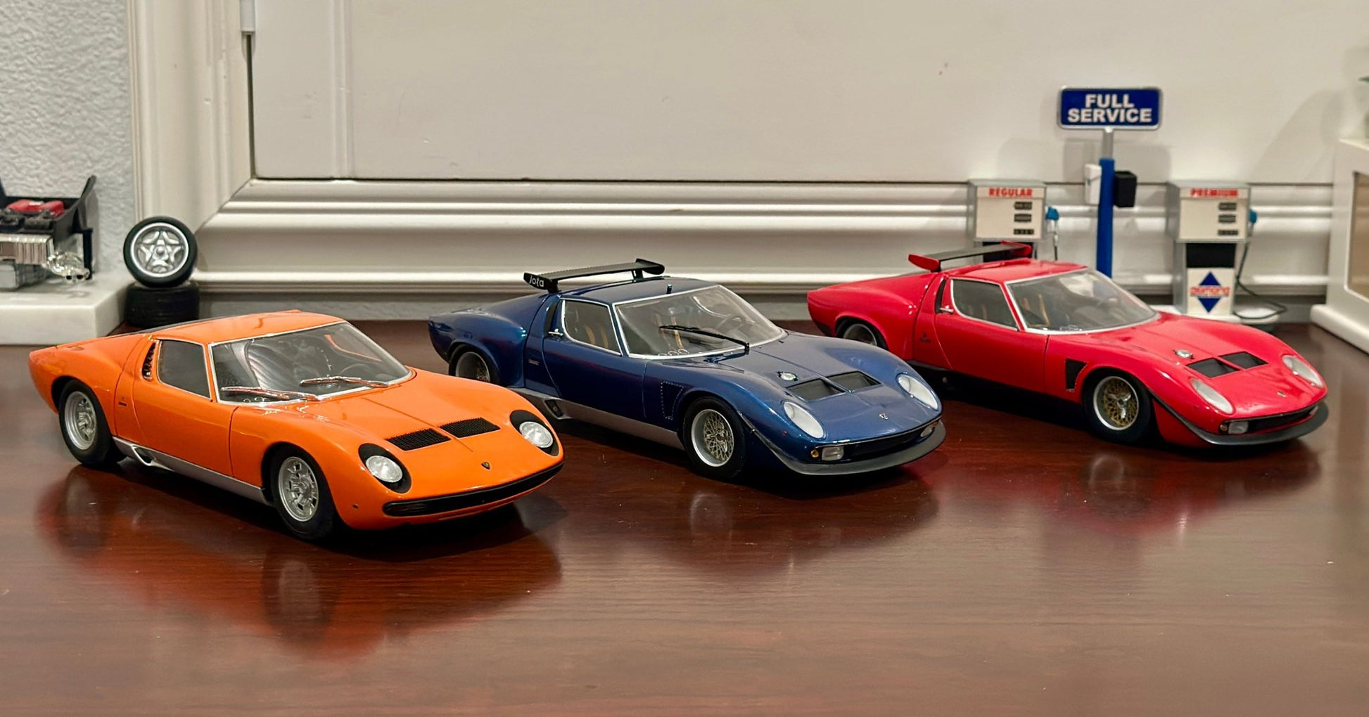 Kyosho Lamborghini Miura SVR Jota Red 1/18 Scale Diecast Model Car - Product Image