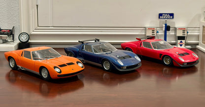 Kyosho Lamborghini Miura SVR Jota Red 1/18 Scale Diecast Model Car - Product Image