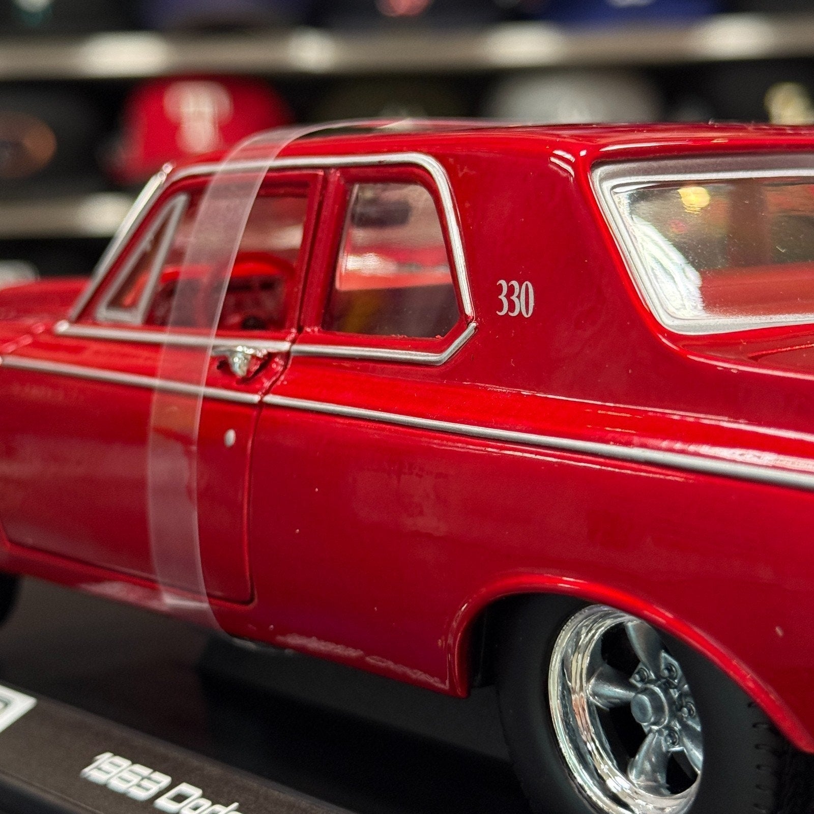 Maisto 1/18 1963 Dodge 330 Red Diecast Special Edition Model Car | New - Product Image