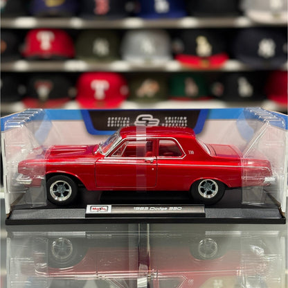 Maisto 1/18 1963 Dodge 330 Red Diecast Special Edition Model Car | New - Product Image