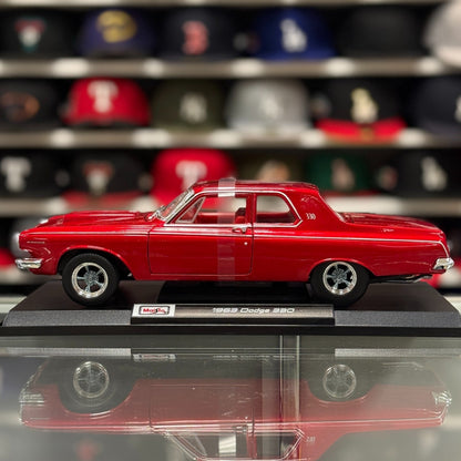Maisto 1/18 1963 Dodge 330 Red Diecast Special Edition Model Car | New - Product Image