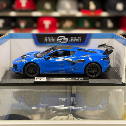 Maisto 1/18 Corvette ZR1 Coupe Deep Blue Special Edition Diecast Model Car | New - Product Image