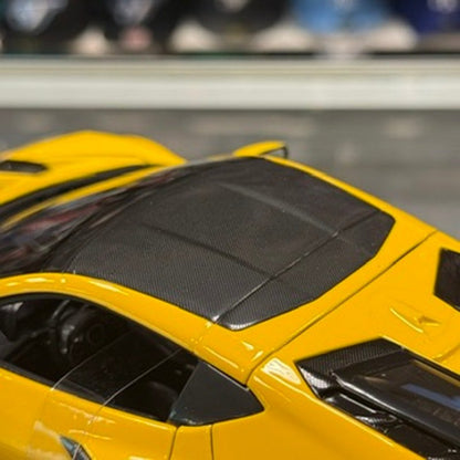 Maisto 1/18 Corvette ZR1 Coupe Yellow Special Edition Diecast Model Car | New - Product Image