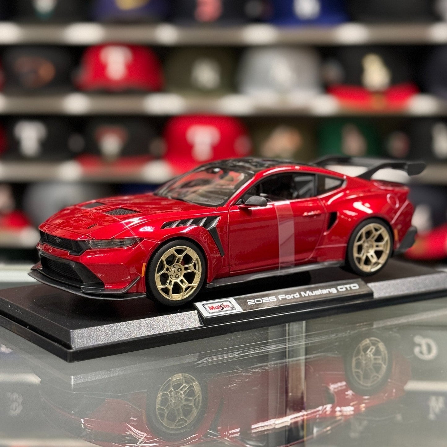 Maisto 1/18 Ford Mustang GTD Metallic Red Diecast Special Edition Model | New - Product Image