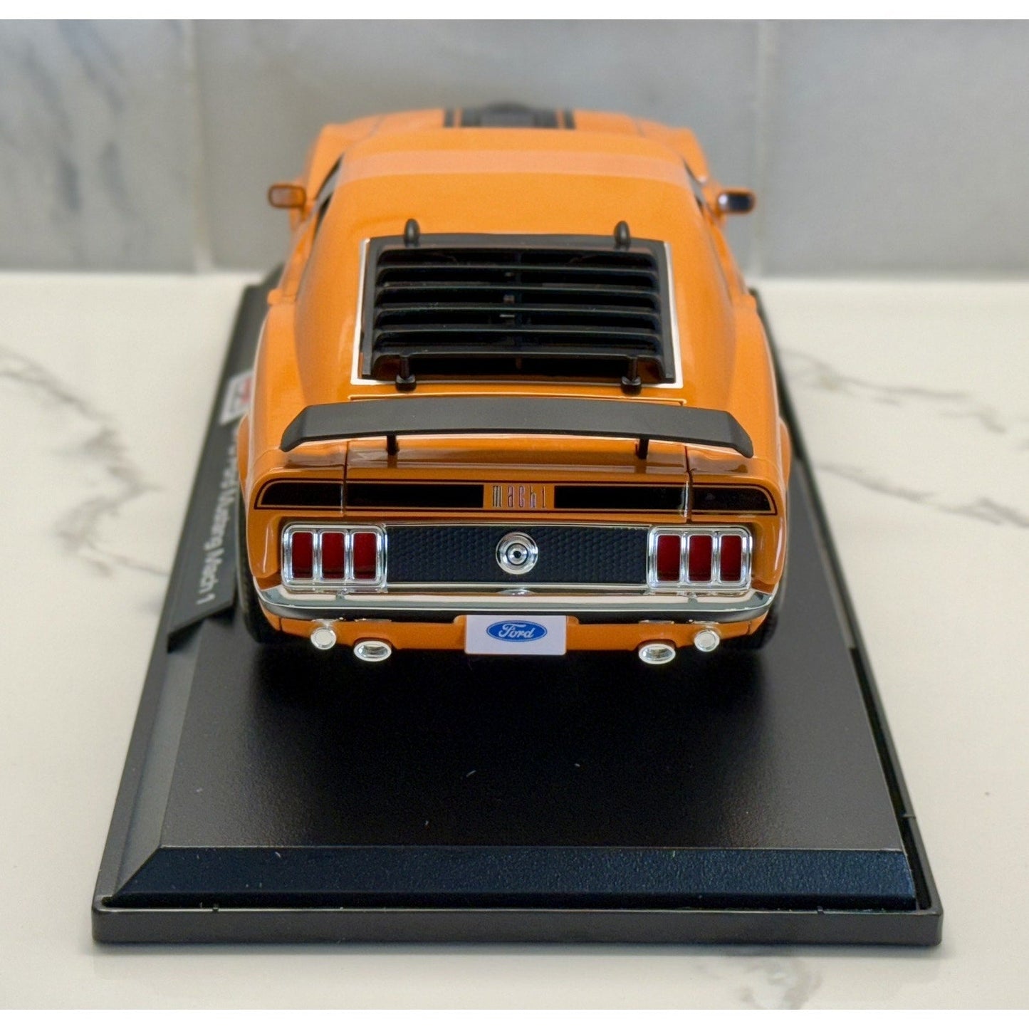 Maisto 1970 Ford Mustang Mach-1 Orange 1/18 Scale Diecast Model Car | New - Product Image