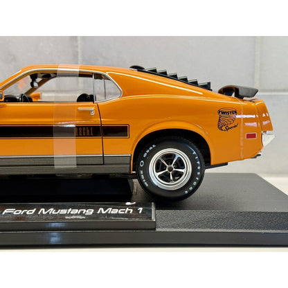 Maisto 1970 Ford Mustang Mach-1 Orange 1/18 Scale Diecast Model Car | New - Product Image