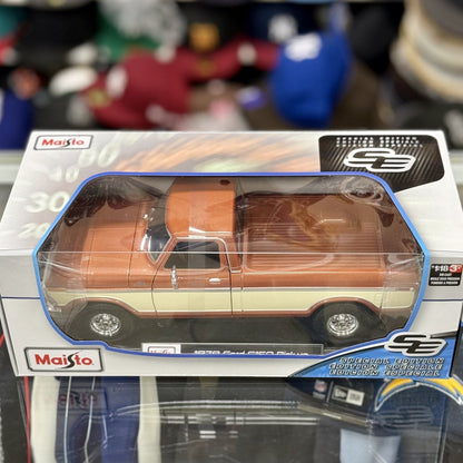 Maisto 1979 Ford F150 Pick-Up Truck Tan w/ Beige 1/18 Scale Diecast Model Car | New - Product Image