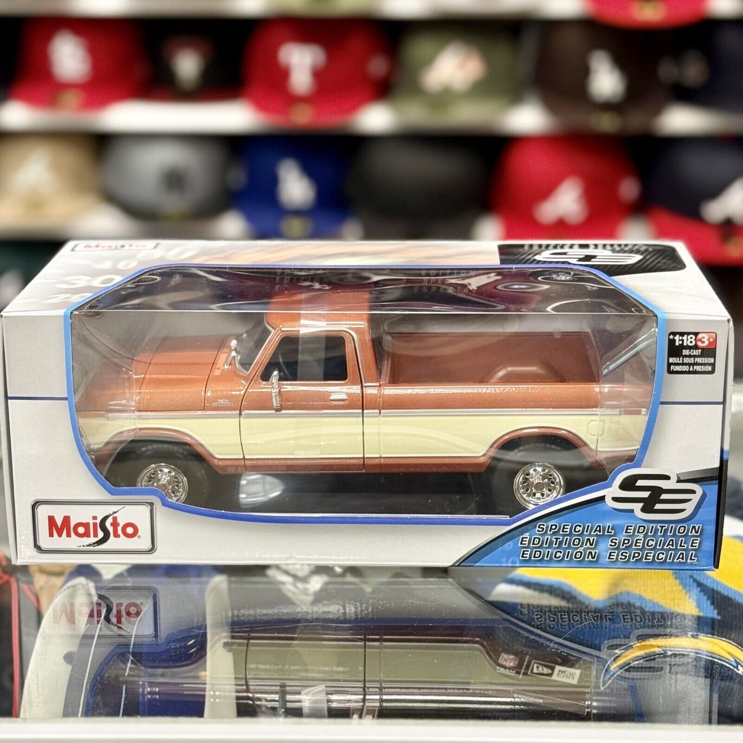 Maisto 1979 Ford F150 Pick-Up Truck Tan w/ Beige 1/18 Scale Diecast Model Car | New - Product Image