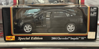 Maisto 2004 Chevrolet Impala SS Black 1/18 Scale Diecast Model Car - Product Image