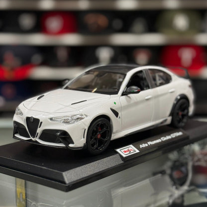 Maisto Alfa Romeo Giulia GTR White 1/18 Scale Diecast Model | New - Product Image