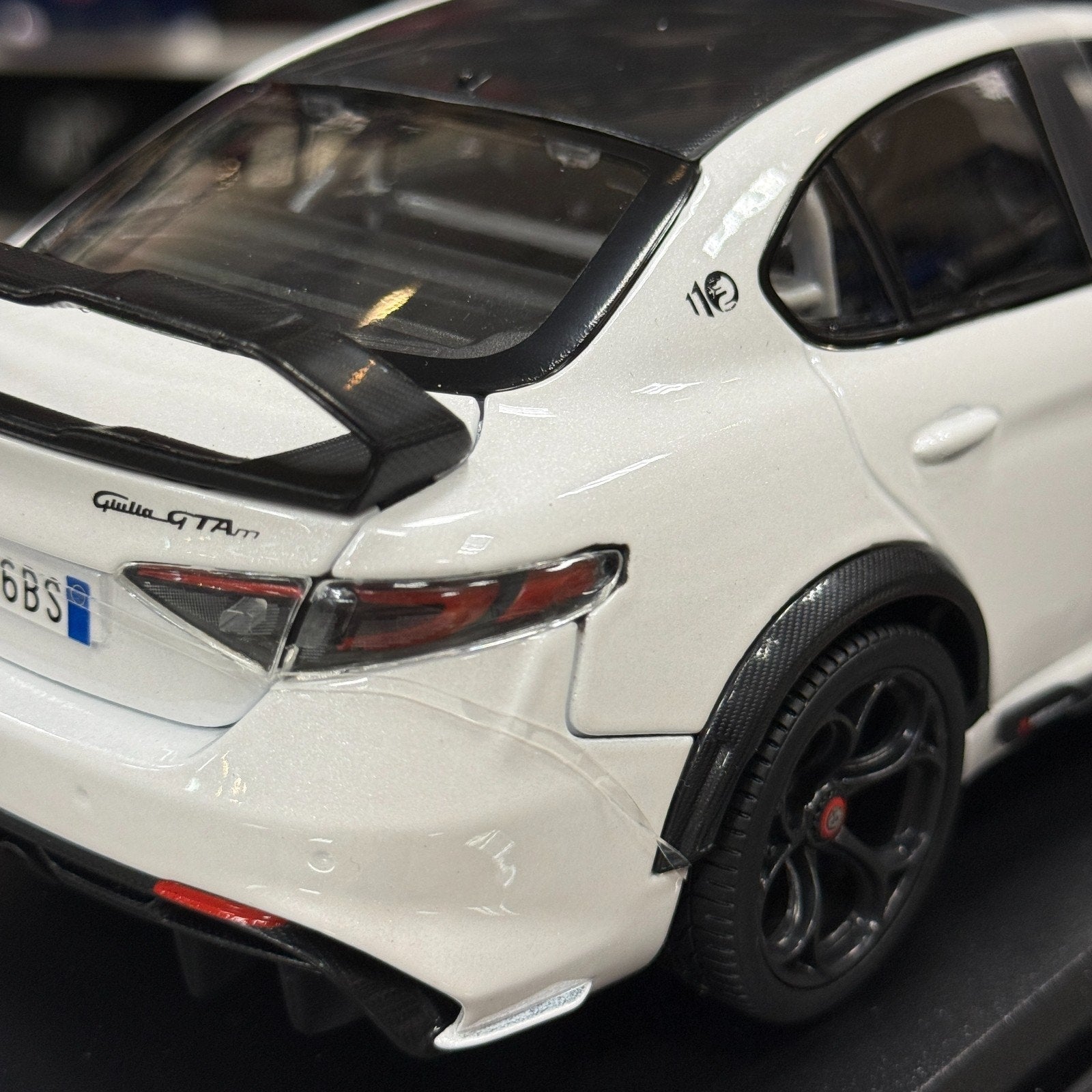 Maisto Alfa Romeo Giulia GTR White 1/18 Scale Diecast Model | New - Product Image