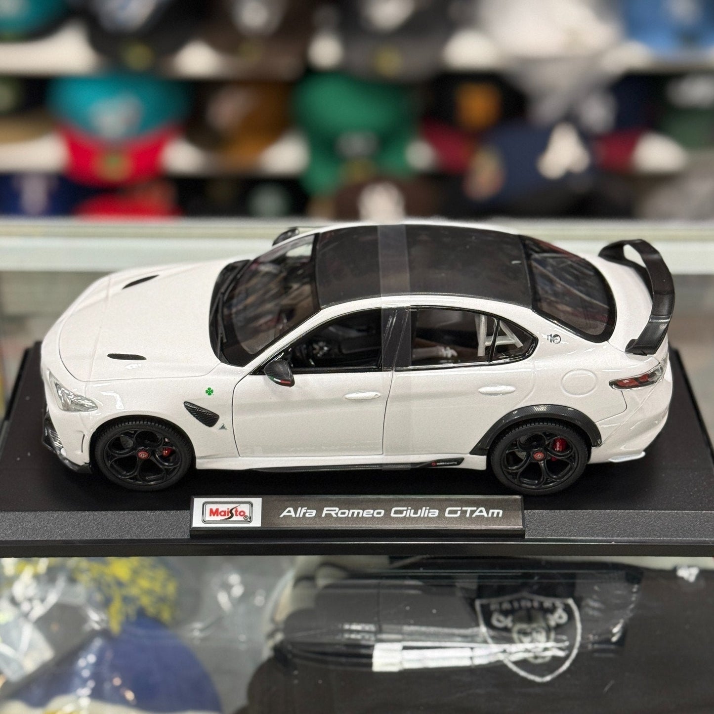 Maisto Alfa Romeo Giulia GTR White 1/18 Scale Diecast Model | New - Product Image