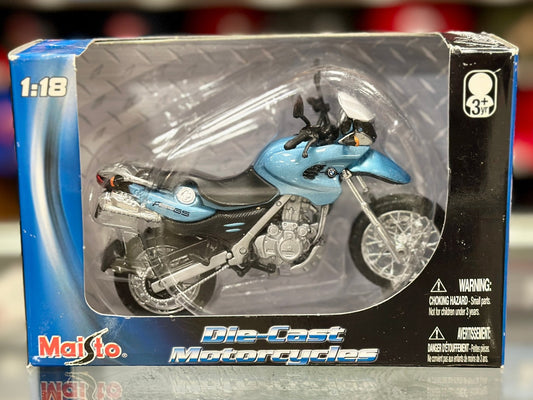 Maisto BMW 650GS Motorcycle 1/18 Scale Diecast Model Bike | New - Product Image