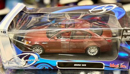 Maisto BMW (E60) M5 Maroon 1/18 Scale Diecast Model Car | New - Product Image