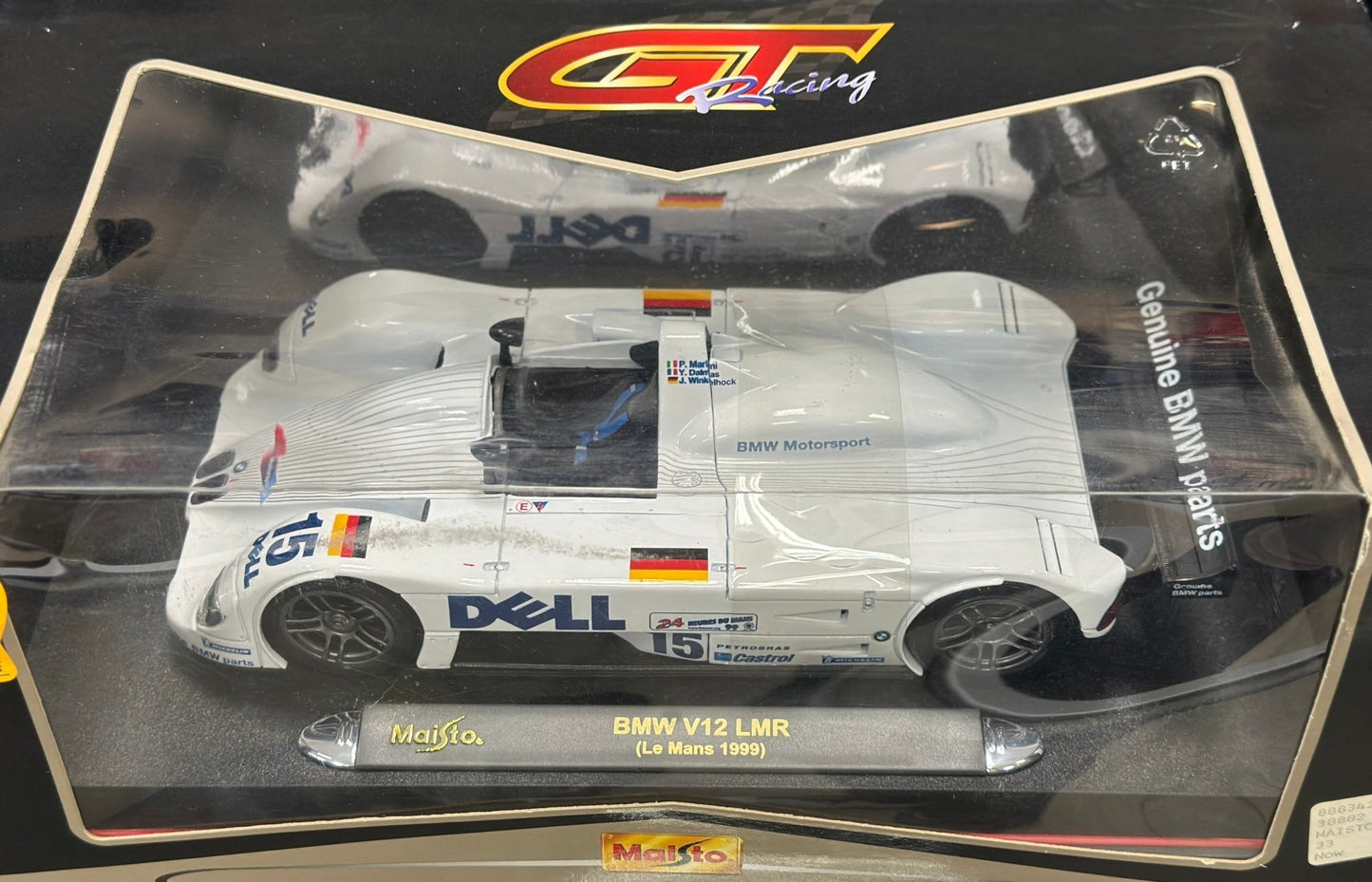 Maisto BMW V12 LMR 1999 Le Man 1/18 Scale Diecast Model Car | New - Product Image