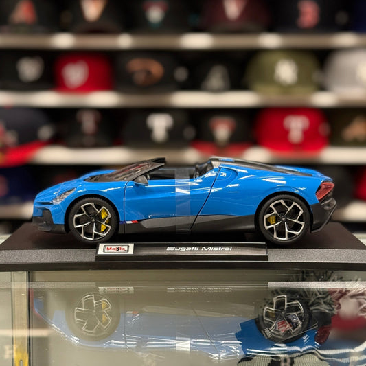 Maisto Bugatti Mistral Blue 1/18 Scale Diecast Model Car | New - Product Image
