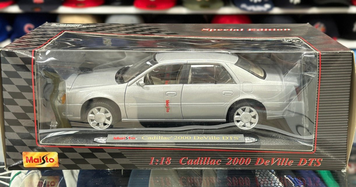 Maisto Cadillac 2000 Deville DTS Gray 1/18 Scale Diecast Model Car | New - Product Image
