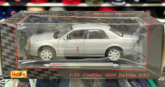 Maisto Cadillac 2000 Deville DTS Gray 1/18 Scale Diecast Model Car | New - Product Image