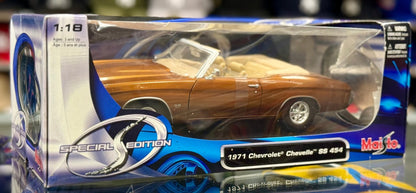 Maisto Chevrolet Chevelle SS 454 Convertible Metallic Copper 1/18 Scale Diecast Model Car | New - Product Image