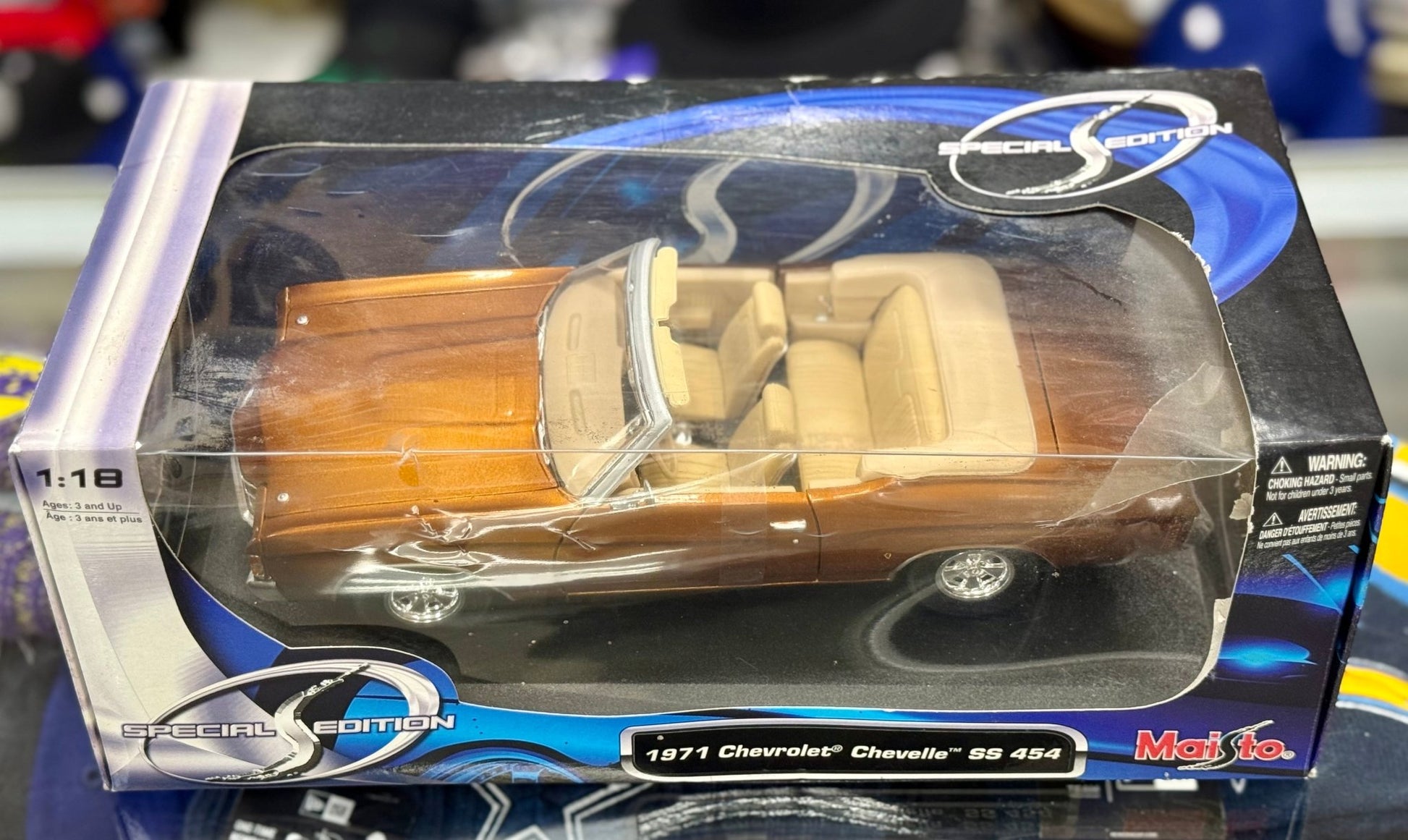 Maisto Chevrolet Chevelle SS 454 Convertible Metallic Copper 1/18 Scale Diecast Model Car | New - Product Image