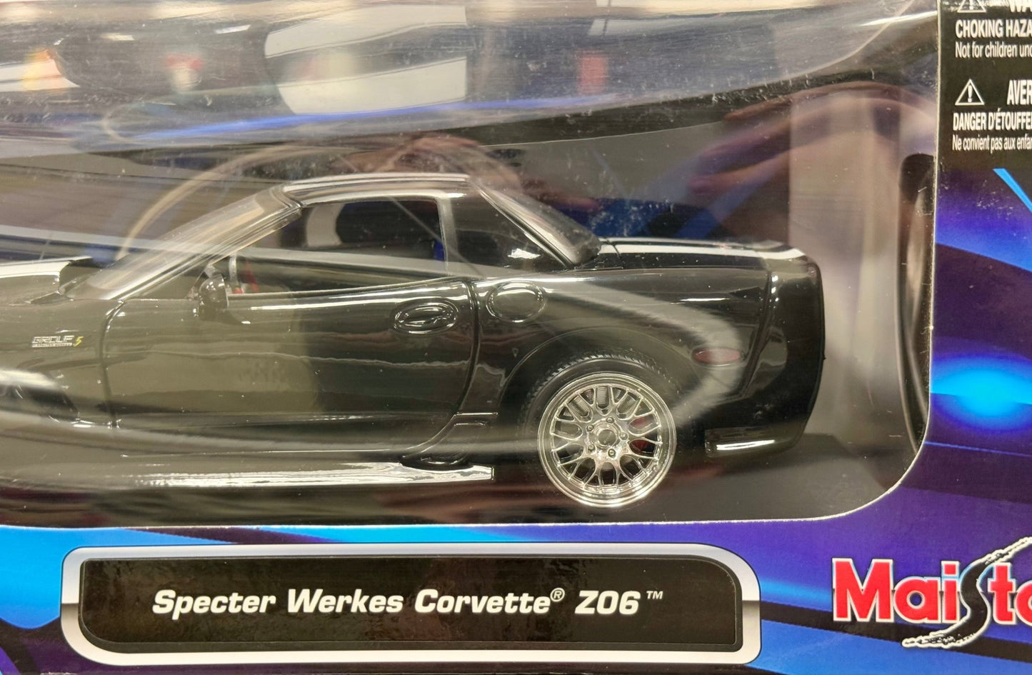 Maisto Corvette 'Specter Werkes' Z06 1/18 Scale Diecast Model Car | New - Product Image