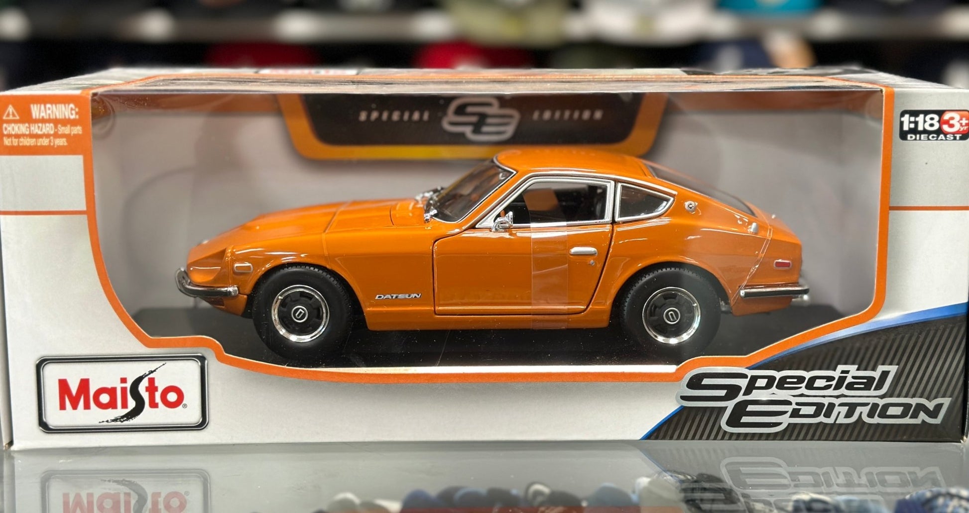 Maisto Datsun 240z Orange 1/18 Scale Diecast Model Car | New - Product Image