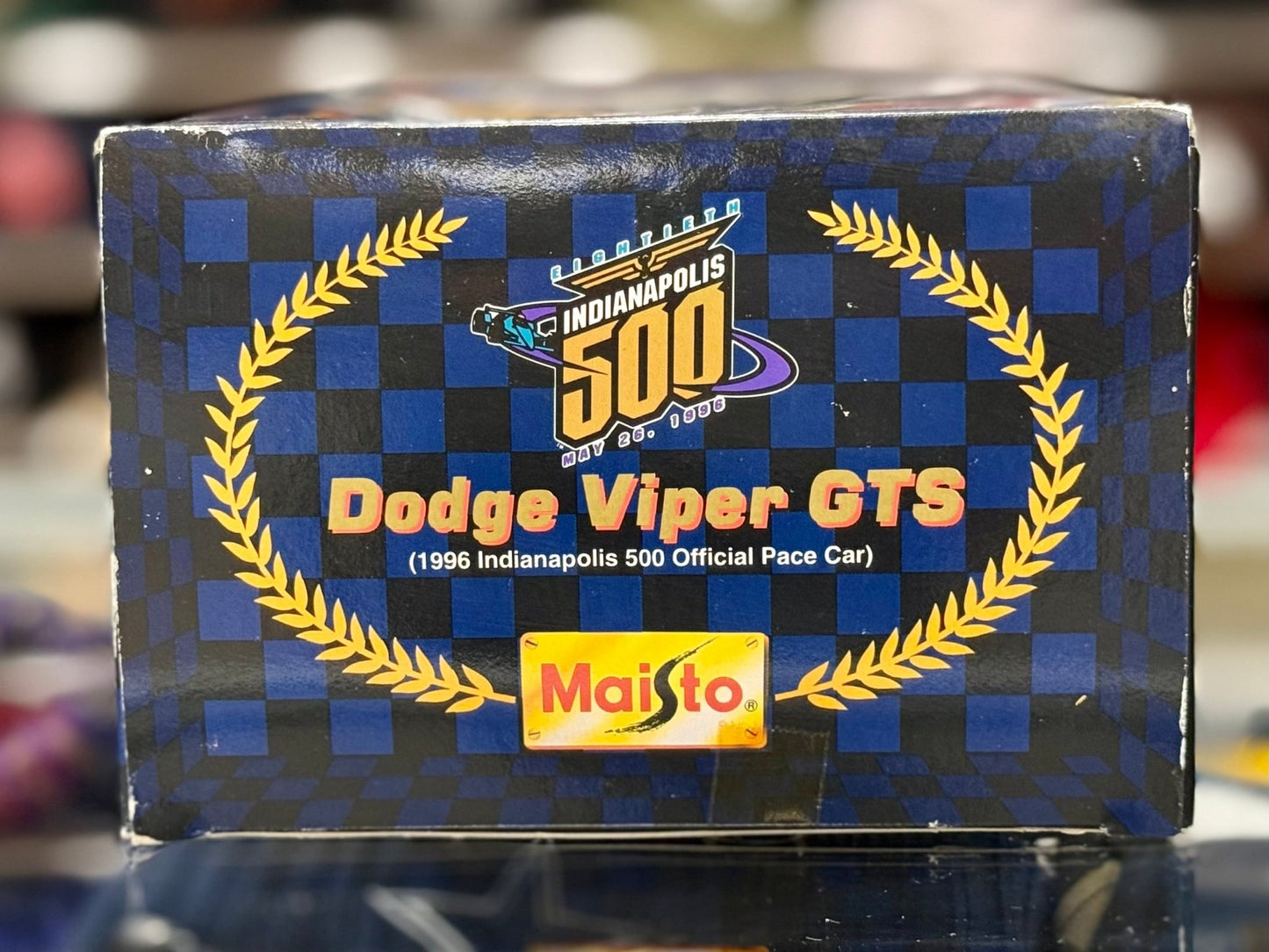 Maisto Dodge Viper GTS 'Indianapolis 500 Pace Car' Blue 1/18 Scale Diecast Model Car | New - Product Image